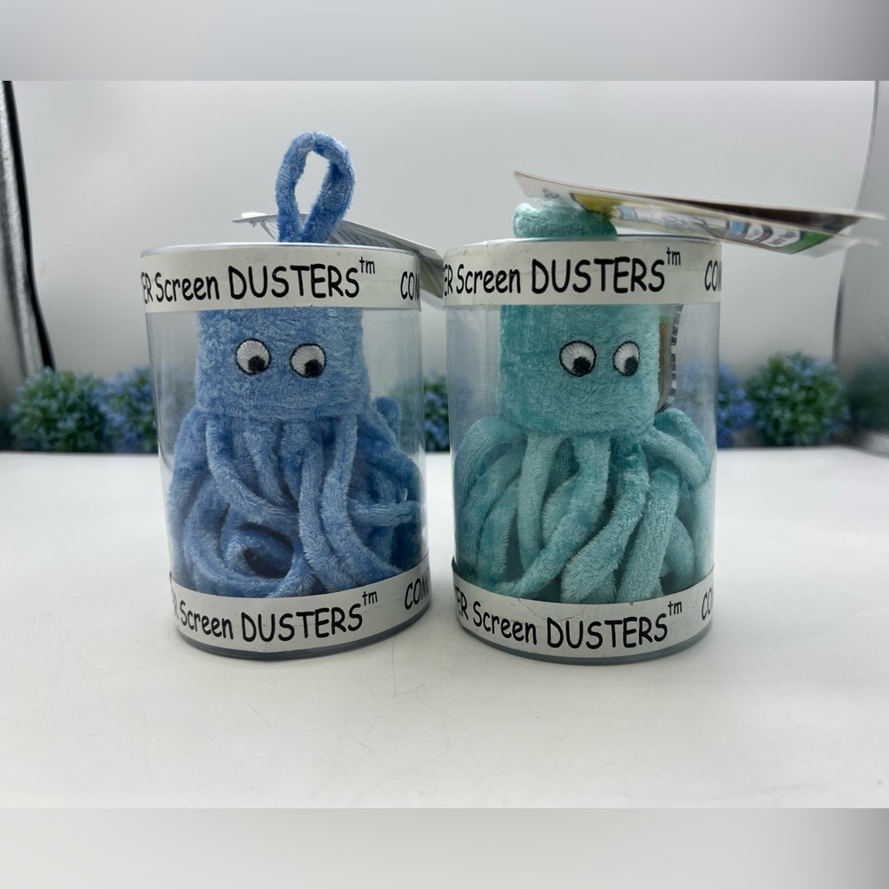 2 Vintage Gizmo Monitor Mop Cloth Octopus Computer Screen TV Duster Seal…